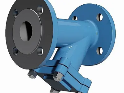 Y-Type Strainers - DIN Flanged Ends -   3D model