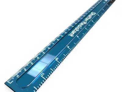 Shatter Resistant Ruler Low-poly 3D model