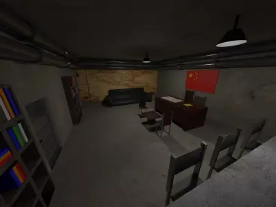 Military Bunker - China Low-poly 3D model