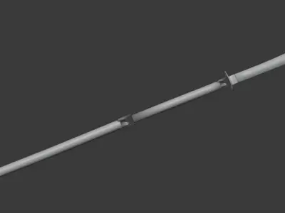 Naginata samurai sword 3D model