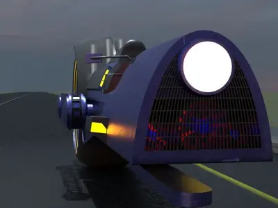 Sci-Fi Mono Wheel Free 3D model