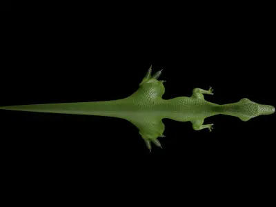 Lowpoly Compsognathus dinosaur Low-poly 3D model