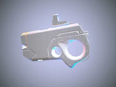 gun sci-fi Teenage Mutant Ninja Turtles game ready pbr  Low-poly 3D model