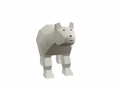 Bear Cartoon Low-poly 3D model