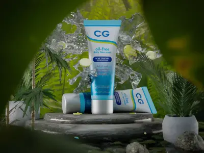 Face Wash Product 3D Model Tube 3D model