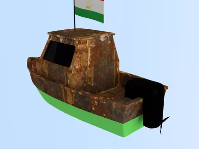 Tajikistan Fishing Boat 3D model