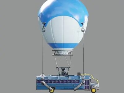 flying bus 3D model