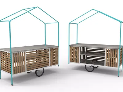 Cart Design Low-poly 3D model