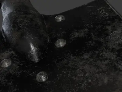 USSR Shovel Low-poly 3D model