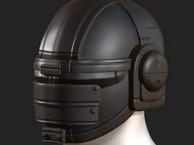 Helmet scifi military combat 3d  Low-poly 3D model purchase