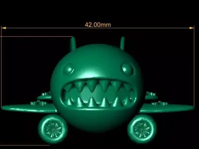 cartoon airplane 3d printable model 3D print model