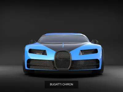 bugatti chiron 3D Model Pack