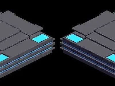 Spaceship Asset pack Free low-poly 3D model