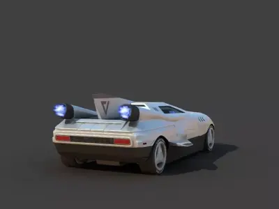 Futuristic Jet Car 3D model purchase