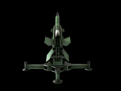 Bristol Bloodhound SAM Missile 3D model