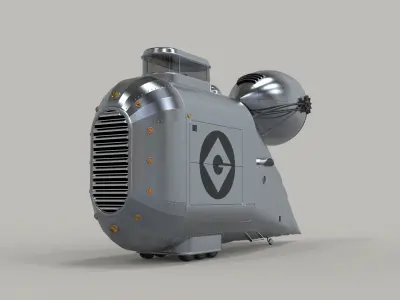 Grumobile from movie Despicable Me 3D model