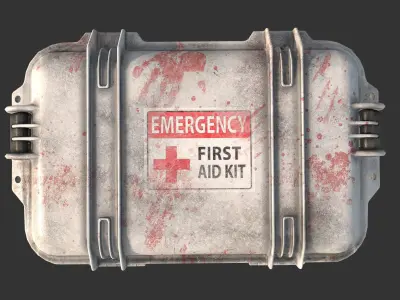Military First Aid Kit Case Low-poly 3D model