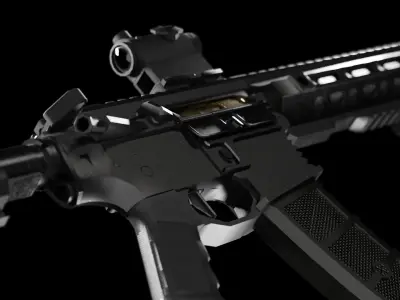 SAY GRY AR-15 Assault Rifle Low-poly 3D model