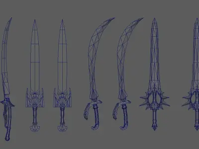 weapon sword Low-poly 3D model