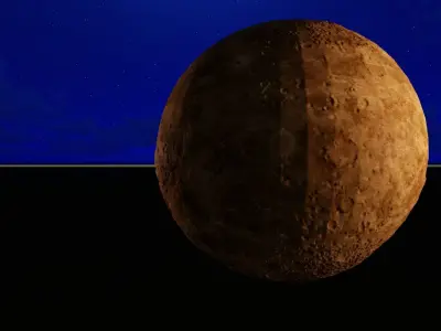 The mars  terrain Spherical model X100 3D model