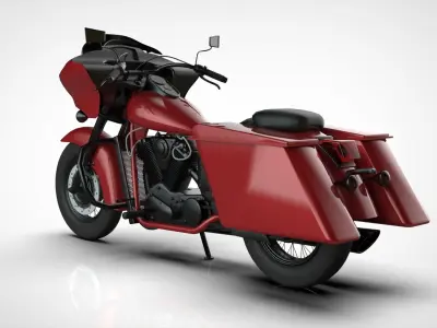 Cruiser Batwing Motorcycle 3D Model 3D model