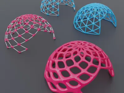  landscape Dome Shell Structures Set 