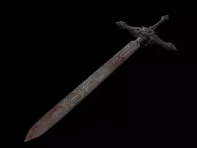 medieval fantasty weapon pack  Low-poly 3D model