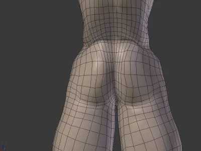 Bipedal Humanoid Creature BASE MESH Free 3D model