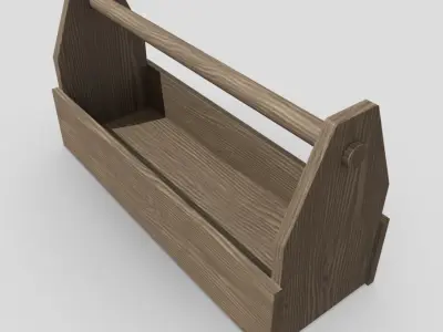 CC0 - Crate 3 wooden tool box Free low-poly 3D model