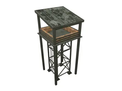 Military Watchtower  Low-poly 3D model