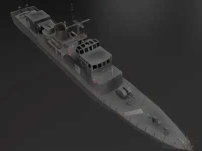 Kondor II Class Vessel Low-poly 3D model