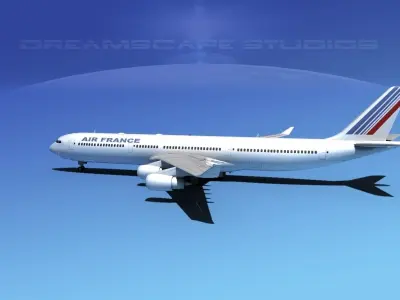 Airbus A340-600 Air France 3D model purchase