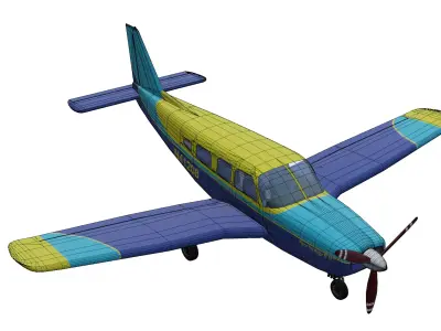 Piper PA-32 Saratoga Low-poly 3D model