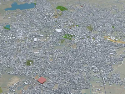 Hubli Dharwad Karnataka 20km AI Low-poly 3D model