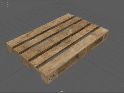 Pallet wooden Low-poly 3D model