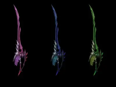 Demon Lord Long Sword Low-poly 3D model