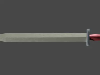 Spatha sword with Xyphos handle Low-poly 3D model