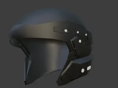 Military Helmet for Gaming Low-poly 3D model