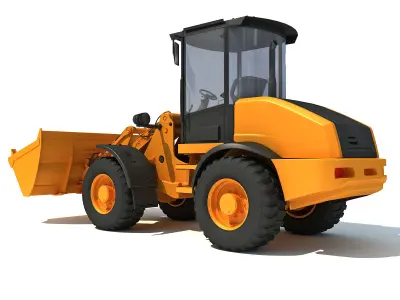 Yellow Wheel Loader 3D model