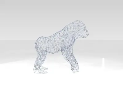 Gorilla Wireframe 3D model