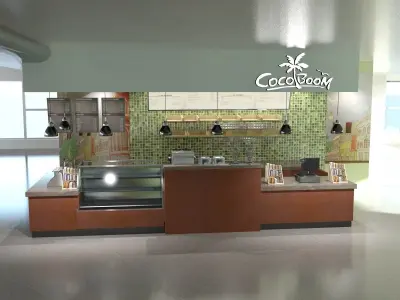 Coffee Kiosk 3D model buy