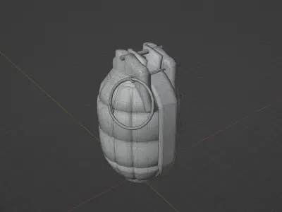 Mills Bomb Low-poly 3D model