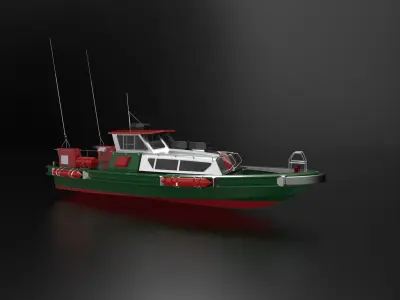 Aluminium Patrol Boat 3D model