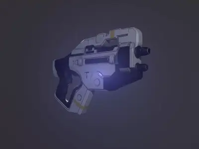 ME3 talon t7 heavy pistol Free low-poly 3D model