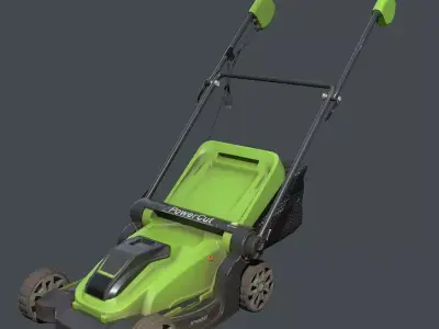 GrassCutter lawn mower Low-poly 3D model