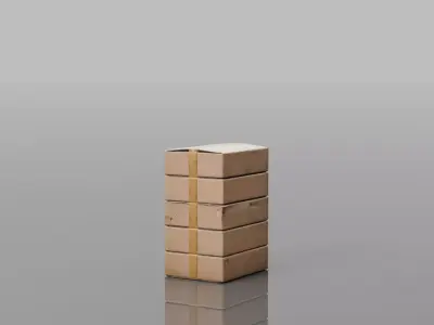 Stacked Cardboard Shipping Boxes Free Free low-poly 3D model