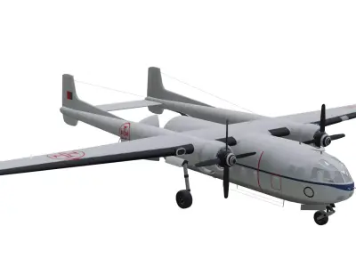 Nord Noratlas N-2501 Low-poly 3D model