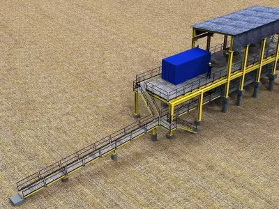 Filter building Free 3D model