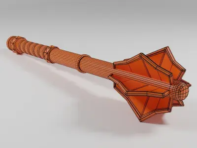 Valkyrie Battle Mace Low-poly 3D model