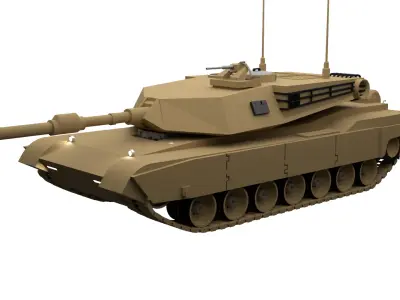 M1A2 Abrams Best Detailed Tank 3D model